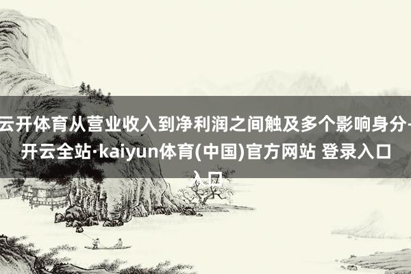 云开体育从营业收入到净利润之间触及多个影响身分-开云全站·kaiyun体育(中国)官方网站 登录入口