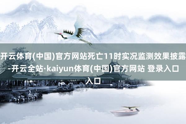 开云体育(中国)官方网站死亡11时实况监测效果披露-开云全站·kaiyun体育(中国)官方网站 登录入口